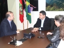 Assinatura do contrato de apoio financeiro para a Prefeitura de Caçador para o repasse da verba do Fundesporte, para a realização do 58 Jasc/2018, com a presença do conselho Estadual de Esporte e a Presidente da Fesporte, Professora Natália Lúcia Petry-10