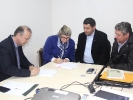 Assinatura do contrato de apoio financeiro para a Prefeitura de Caçador para o repasse da verba do Fundesporte, para a realização do 58 Jasc/2018, com a presença do conselho Estadual de Esporte e a Presidente da Fesporte, Professora Natália Lúcia Petry-18