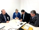 Assinatura do contrato de apoio financeiro para a Prefeitura de Caçador para o repasse da verba do Fundesporte, para a realização do 58 Jasc/2018, com a presença do conselho Estadual de Esporte e a Presidente da Fesporte, Professora Natália Lúcia Petry-6