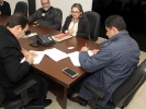 Assinatura de apoio financeiro para a prefeitura de Maracajá. Prefeito Arlindo Rocha, Chefe de divisão de planejamento, Odécia Almeida Souza da Silva e Cristiane Sant´Ana, diretora de educação e cultura do município-12