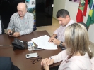 Assinatura de apoio financeiro para a realização dos Jesc com prefeito de Videira, Dorival Carlos Borga e a presidente da Fesporte, professora Natália Lúcia Petry-1