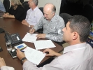 Assinatura de apoio financeiro para a realização dos Jesc com prefeito de Videira, Dorival Carlos Borga e a presidente da Fesporte, professora Natália Lúcia Petry-2