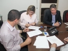 Assinatura de apoio financeiro para a realização dos Jesc com prefeito de Videira, Dorival Carlos Borga e a presidente da Fesporte, professora Natália Lúcia Petry-3